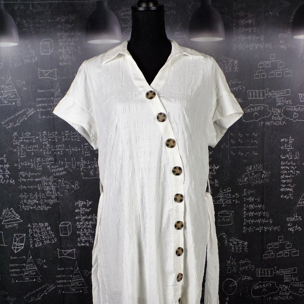 💣Chelsea & Theodore Textured Woven Midi Dress